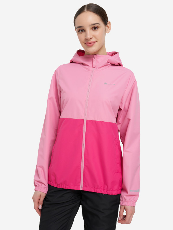 127800-KJ Куртка ветрозащитная женская, цвет розовый/малиновый