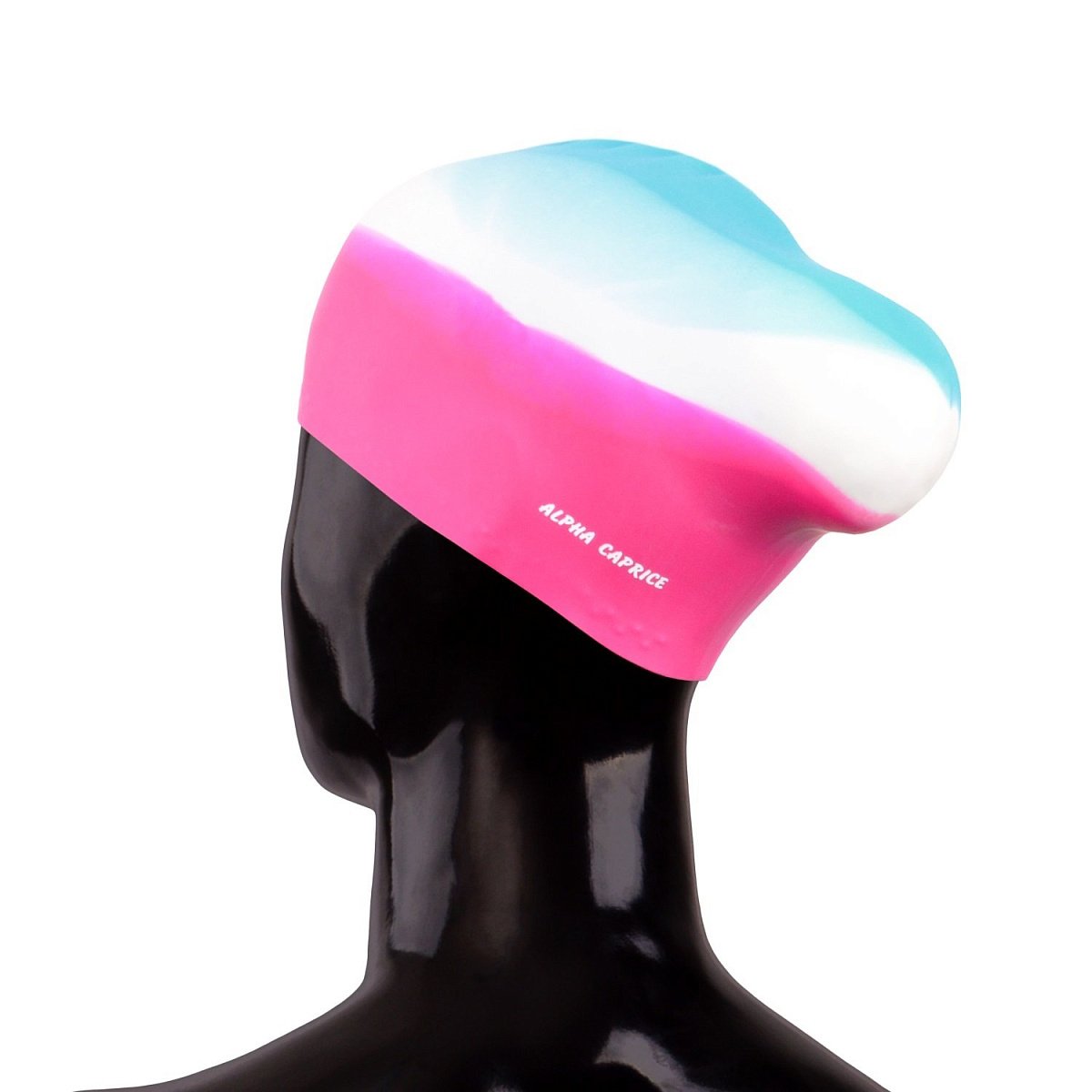 Шапочка для плавания JE-CAP-02 (для длинных волос) (skyblue/wh/rose)