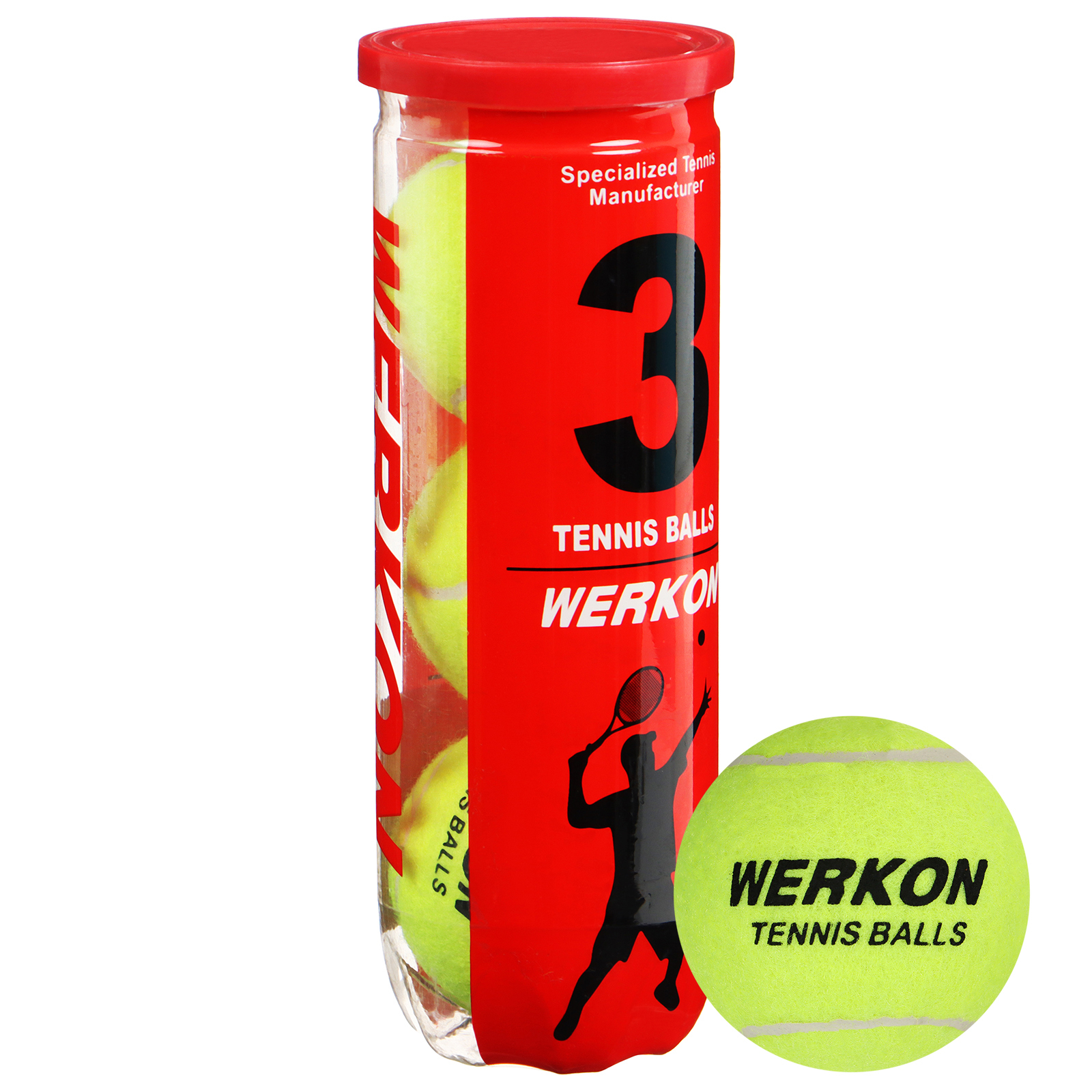 Набор мячей для большого тенниса Werkon 989, 3шт 1864682