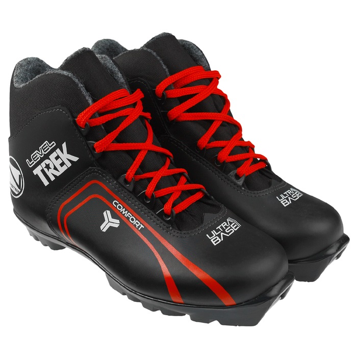 Ботинки лыжные TREK Level 2 NNN ИК цв.черный, лого красный 