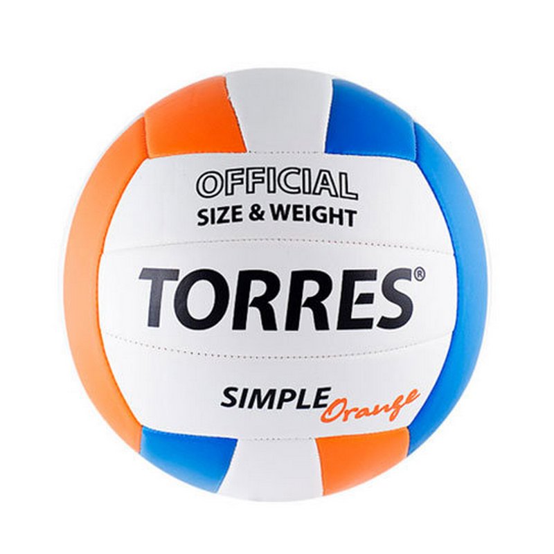 Мяч волейбольный TORRES Simple цв. белый-черный р.5