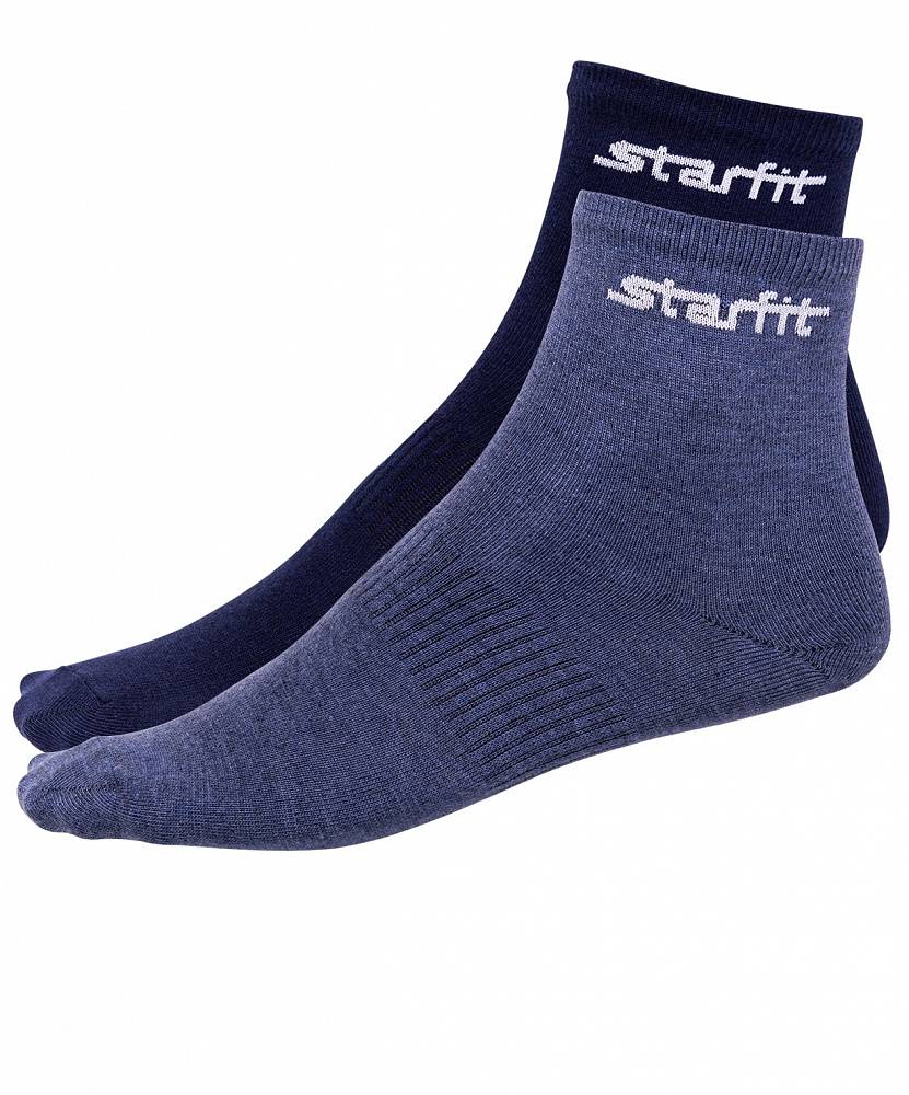Носки средние STARFIT SW-206, темно-синий/синий меланж (2 пары)