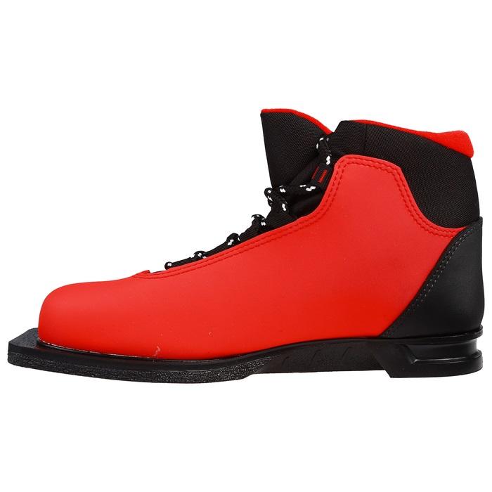 Ботинки лыжные TREK Snowball NN75 ИК  цвет красный, лого чёрный