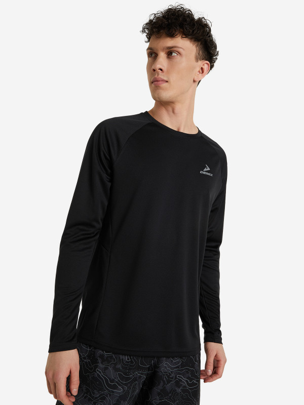 123896-99 Футболка для бега мужская Men's running T-shirt, цв. чёрный