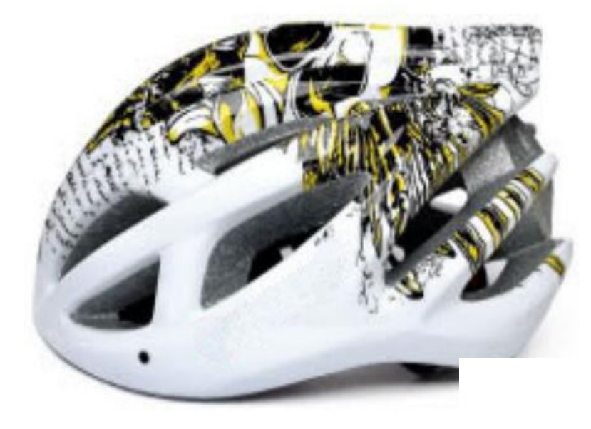 Шлем защитный FSD-HL007 (in-mold) желто-белый