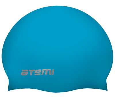 Шапочка для плавания Atemi, силикон, цвет голубой SC103