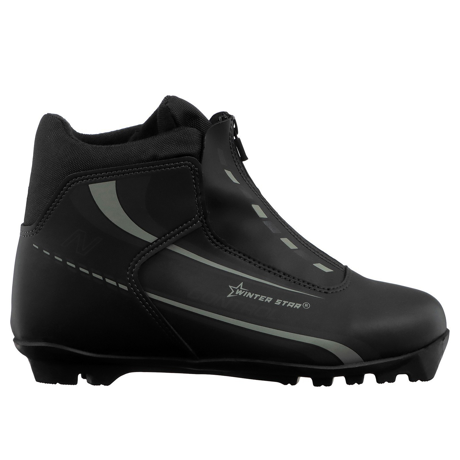 Ботинки лыжные Winter Star control, NNN, цвет чёрный/лого серый