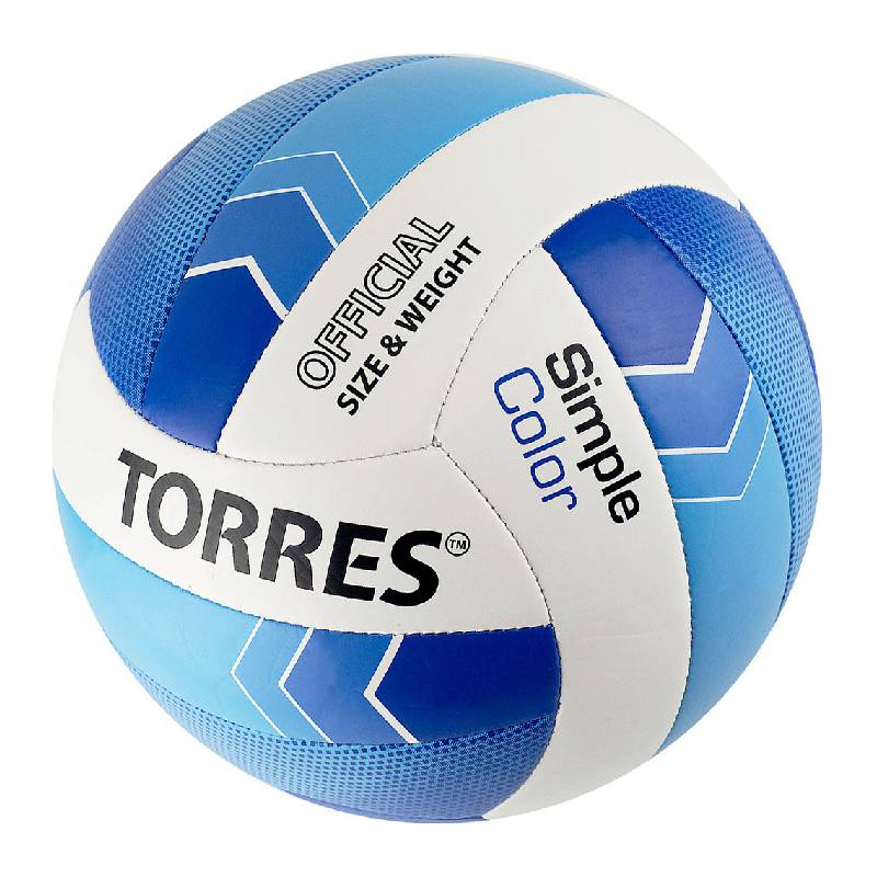 Мяч волейбольный "TORRES Simple Color" арт.V32115, р.5, белый 6883872
