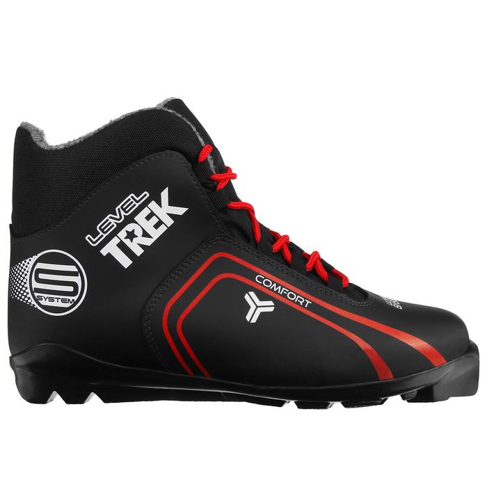 Ботинки лыжные TREK Level 2 SNS ИК цв.черный, лого красный 