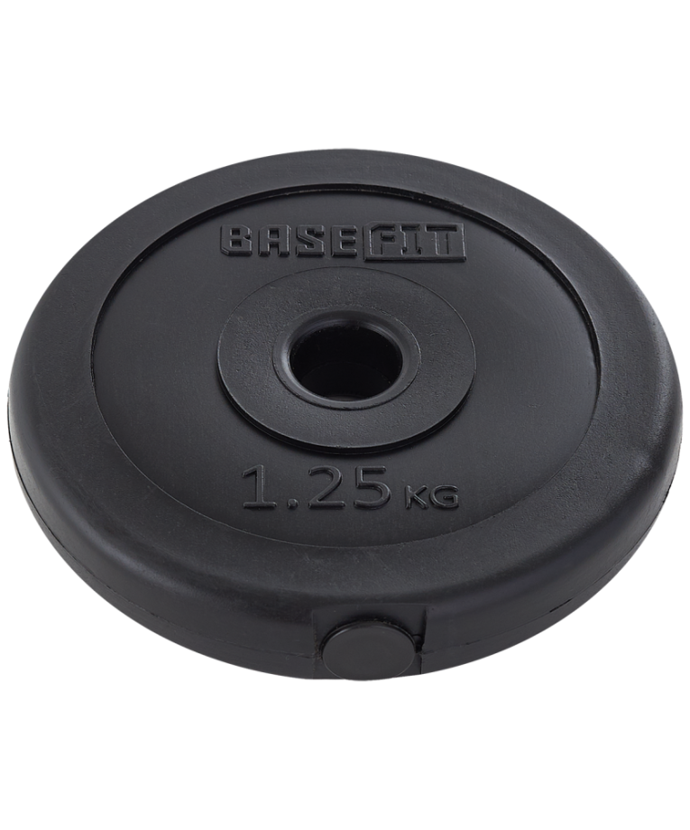 Диск пластиковый STARFIT BB-203 1,25 кг, d=26 мм, черный