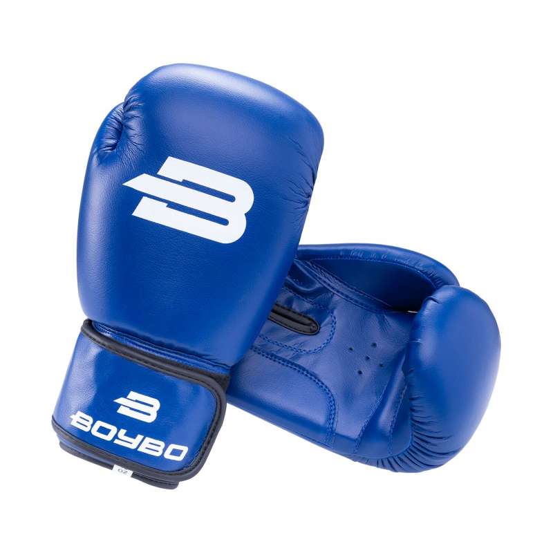 Перчатки боксёрские BoyBo Basic к/з, цвет синий