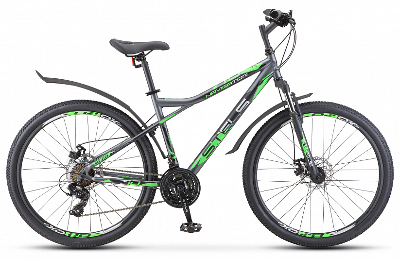Велосипед 27.5" STELS Navigator-710 MD (16" Антрацитовый/зелёный/чёрный) V020