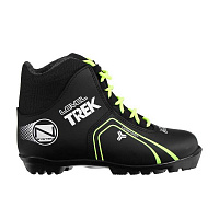 Ботинки лыжные TREK Level 1 NNN черный лого лайм неон 