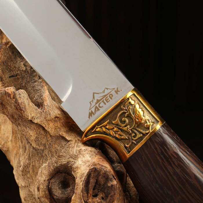 Нож охотничий Мастер К, рукоять дерево, 4679953