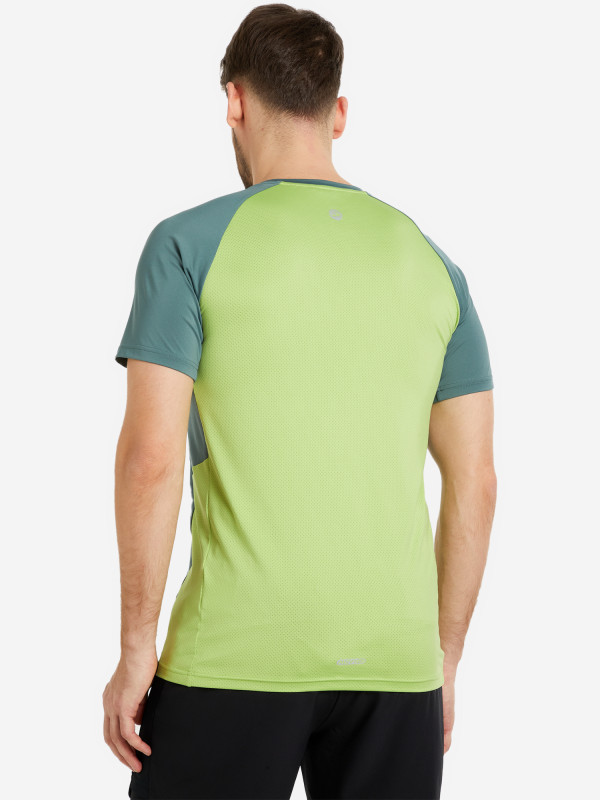 122850-UU Футболка для бега мужская Men's running T-shirt, цв. зеленый