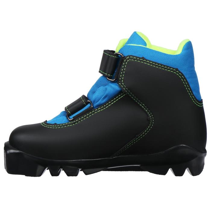 Ботинки лыжные TREK Snowrock SNS (цв. черный, лого лайм неон)