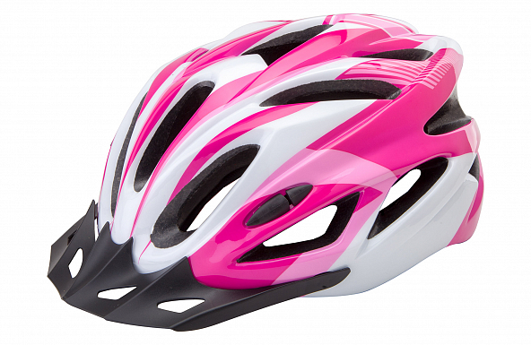 Шлем защитный FSD-HL022 (in-mold) бело-розовый