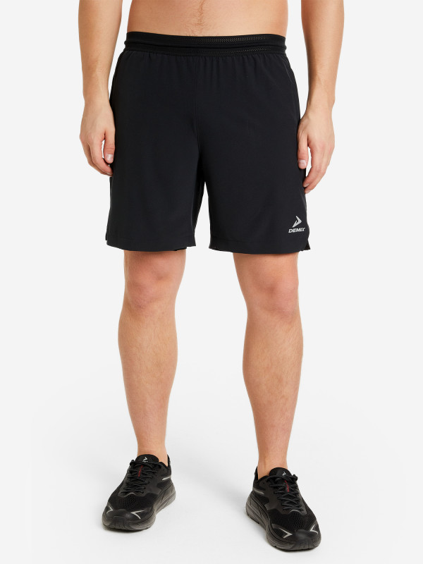 123076-99 Шорты мужские для бега Men's running shorts, цв. черный