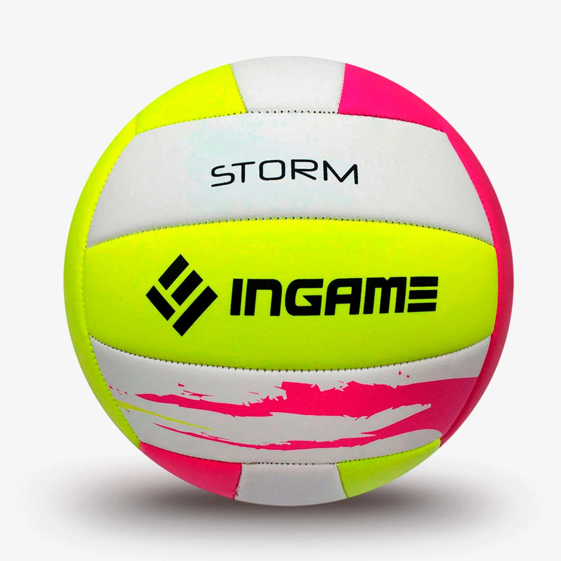 Мяч волейбольный INGAME STORM цв.розовый желтый белый