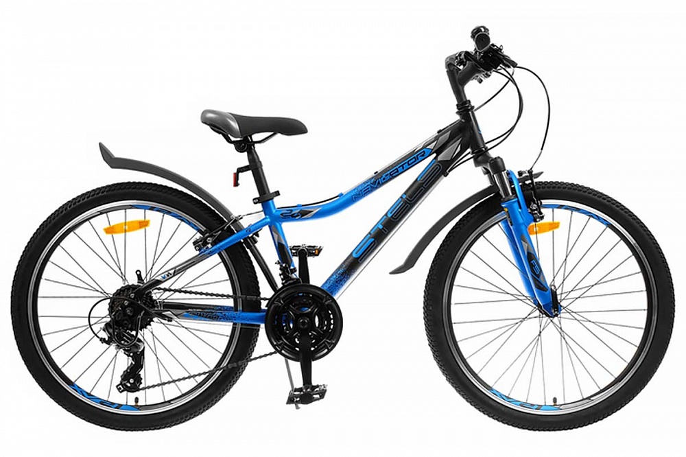 Велосипед 24" STELS Navigator-410 V (12" Чёрный/синий) V010