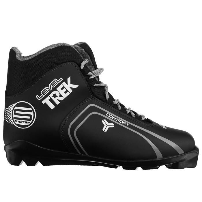 Ботинки лыжные TREK Level 4 SNS (цв. черный, лого серый)
