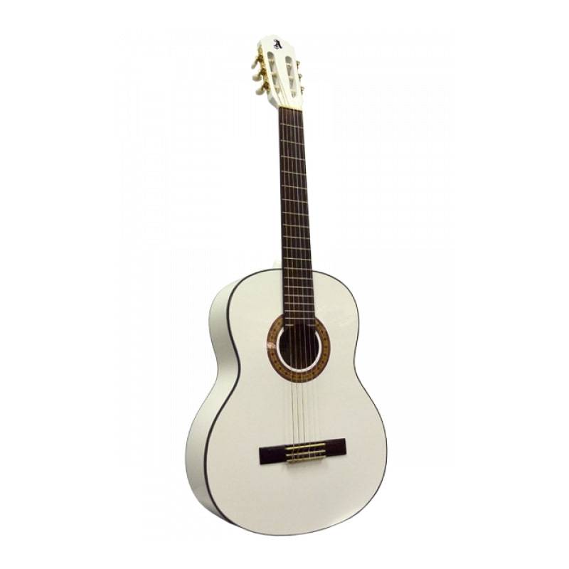 Гитара 6 струнная, M-303-WH белая , менз.650 мм.