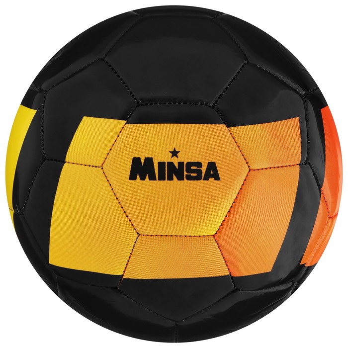 Мяч футбольный MINSA, размер 5, PU, вес 360 гр, 32 панели, 3 слоя, машинная сшивка   7393191