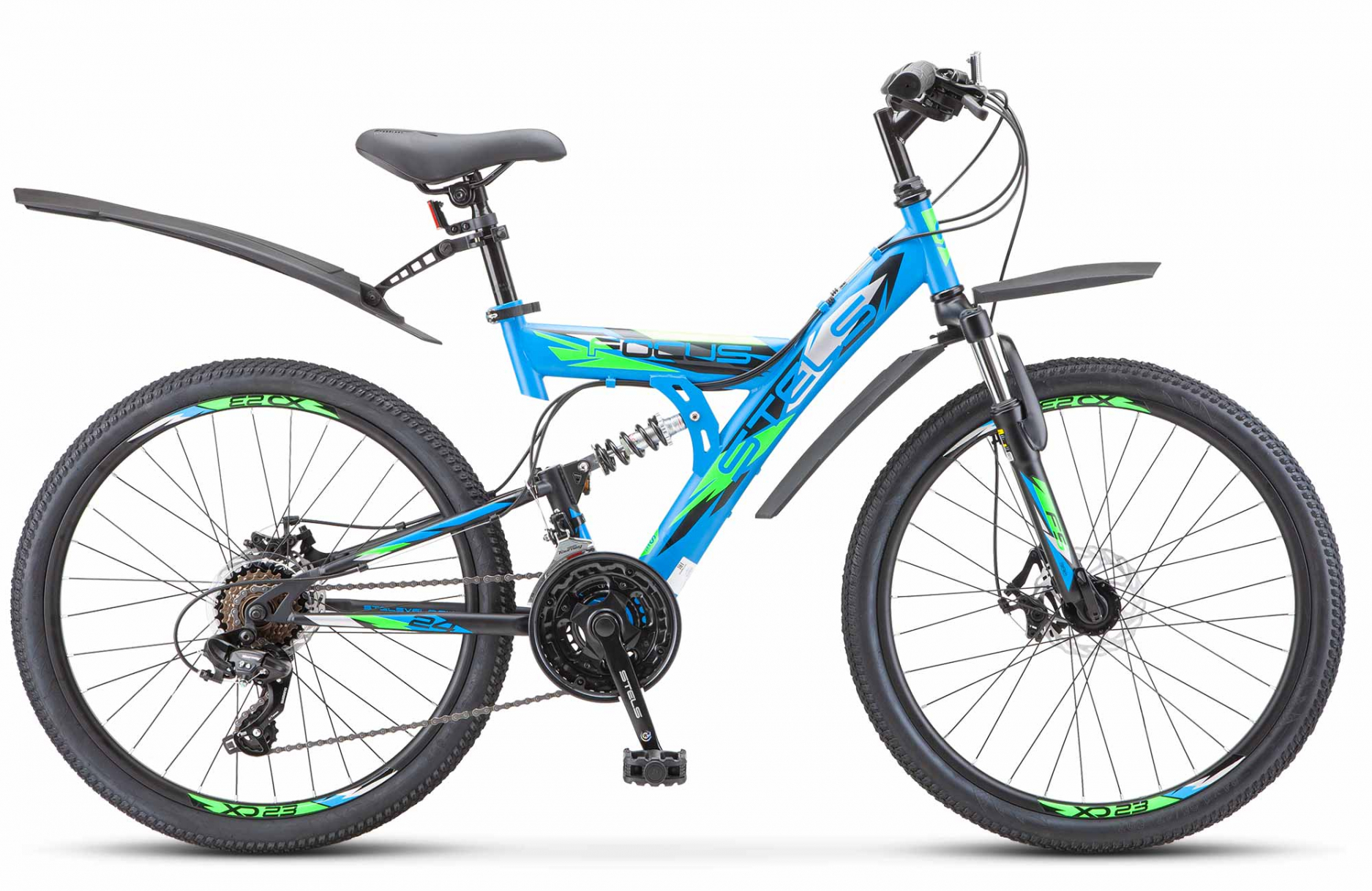 Велосипед STELS 24” Focus MD (16" Синий/чёрный) 