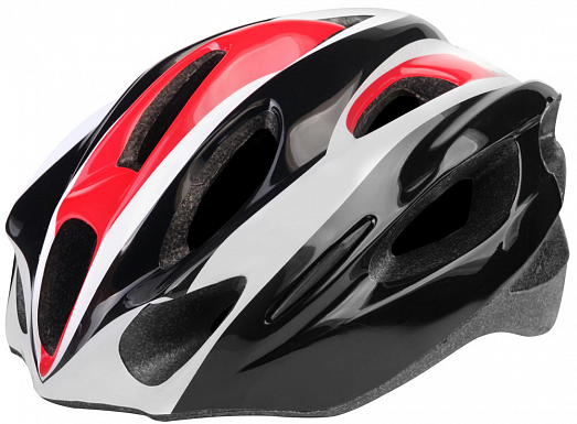 Шлем защитный MV-16 (out-mold) черно-бело-красный