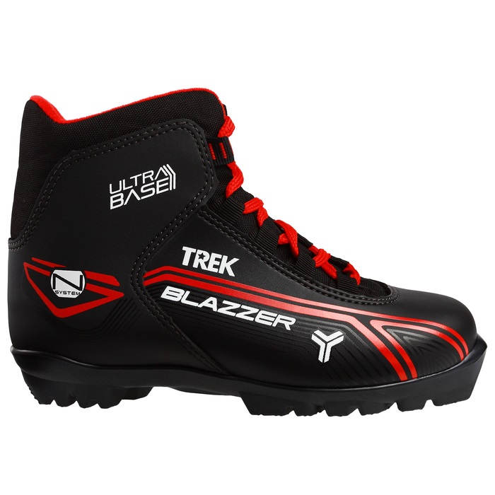 Ботинки лыжные TREK Blazzer 4 NNN (цв. чёрный, лого серый)