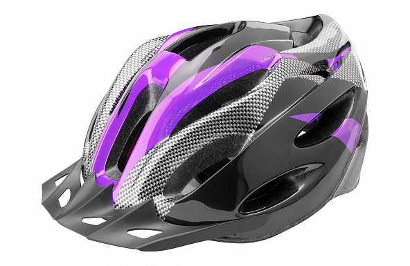 Шлем защитный FSD-HL021 (out-mold) чёрно-пурпурный