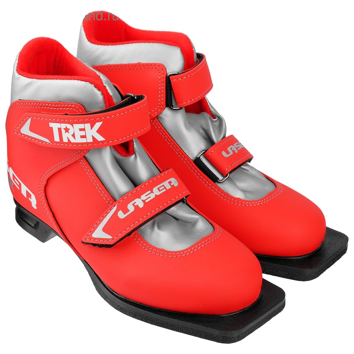 Ботинки лыжные Trek Laser 3 NN75 (цв. красный,лого серебро)