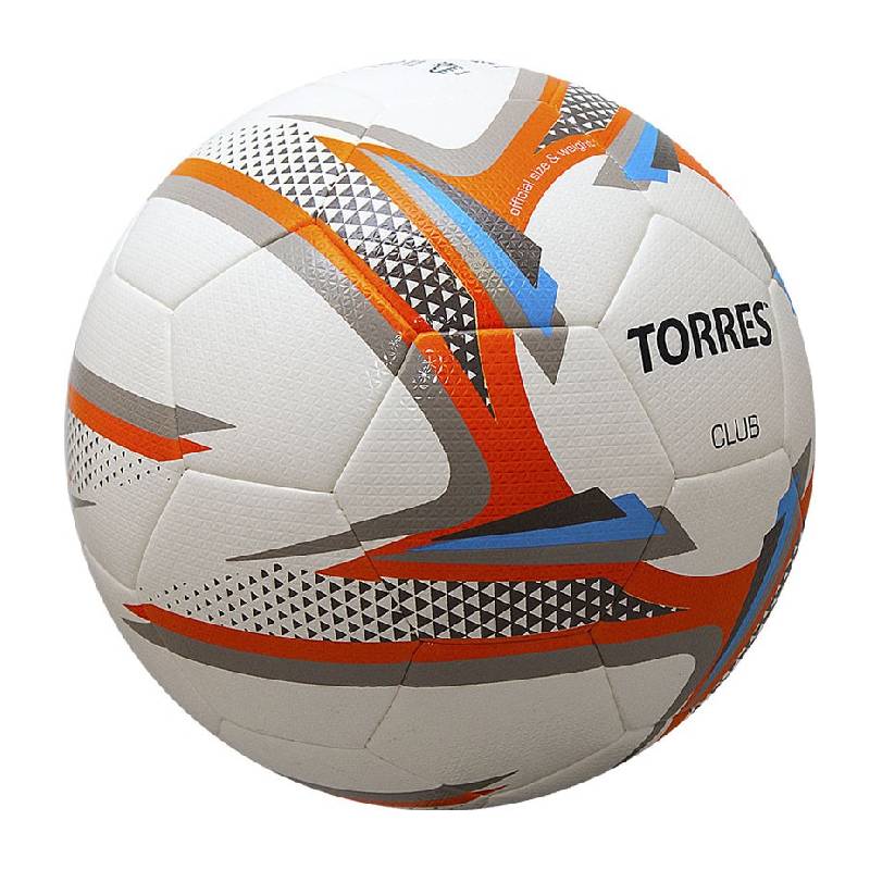 Мяч футбольный TORRES BM 300 р.5 цв. белый/серебряный/красный 6935919