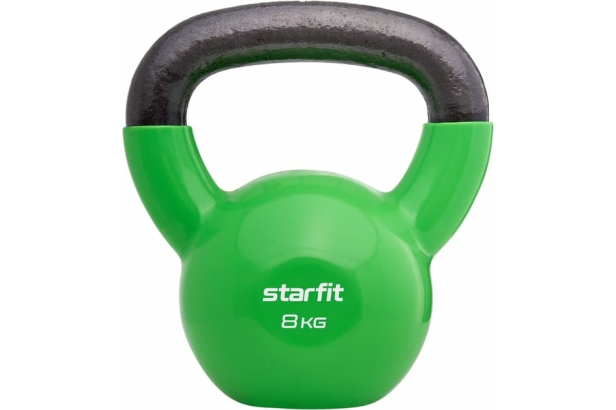 Гиря виниловая STARFIT DB-401  8 кг, цвет зеленый