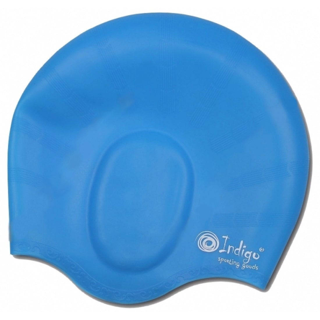 Шапочка для плавания силикон Indigo SC400 цв. голубой