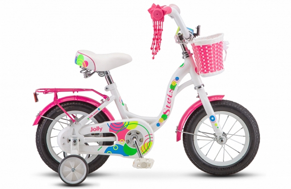 Велосипед 12" STELS Jolly (8" Белый/розовый) V010