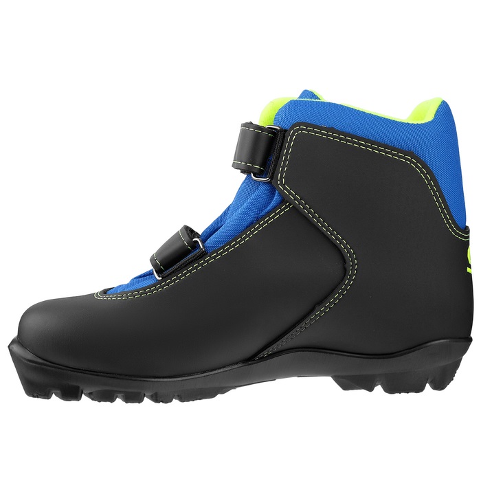 Ботинки лыжные TREK Snowrock NNN (черный лого лайм неон) 