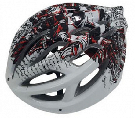 Шлем защитный FSD-HL007 (in-mold) красно-белый
