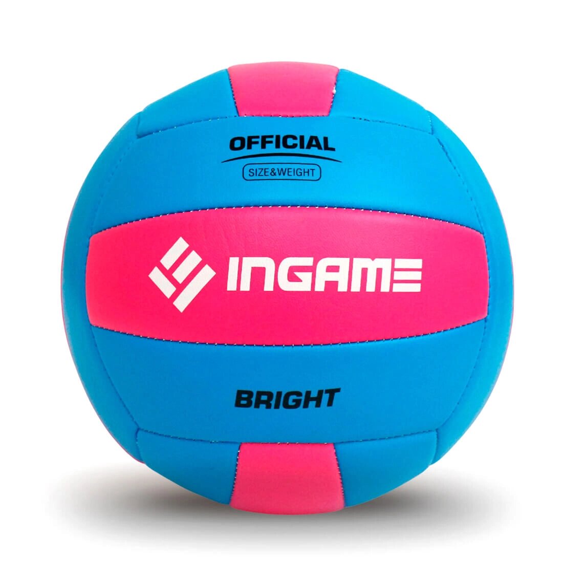 Мяч волейбольный Ingame Bright цв.голубой/розовый