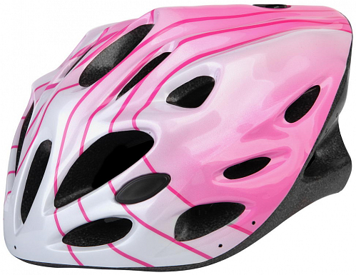 Шлем защитный MV-21 (out mold) бело-розовый