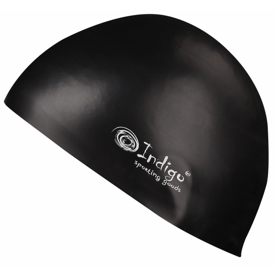 Шапочка для плавания Silicon Indigo 3D форма, черная