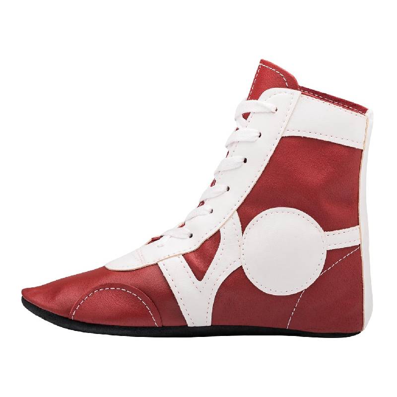 Обувь для самбо Rusco SM-0102, кожа, красный р.34