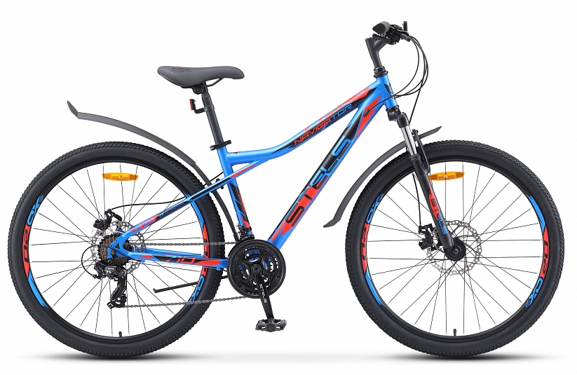 Велосипед STELS 27.5” Navigator-710 MD (18" Синий/чёрный/красный) 