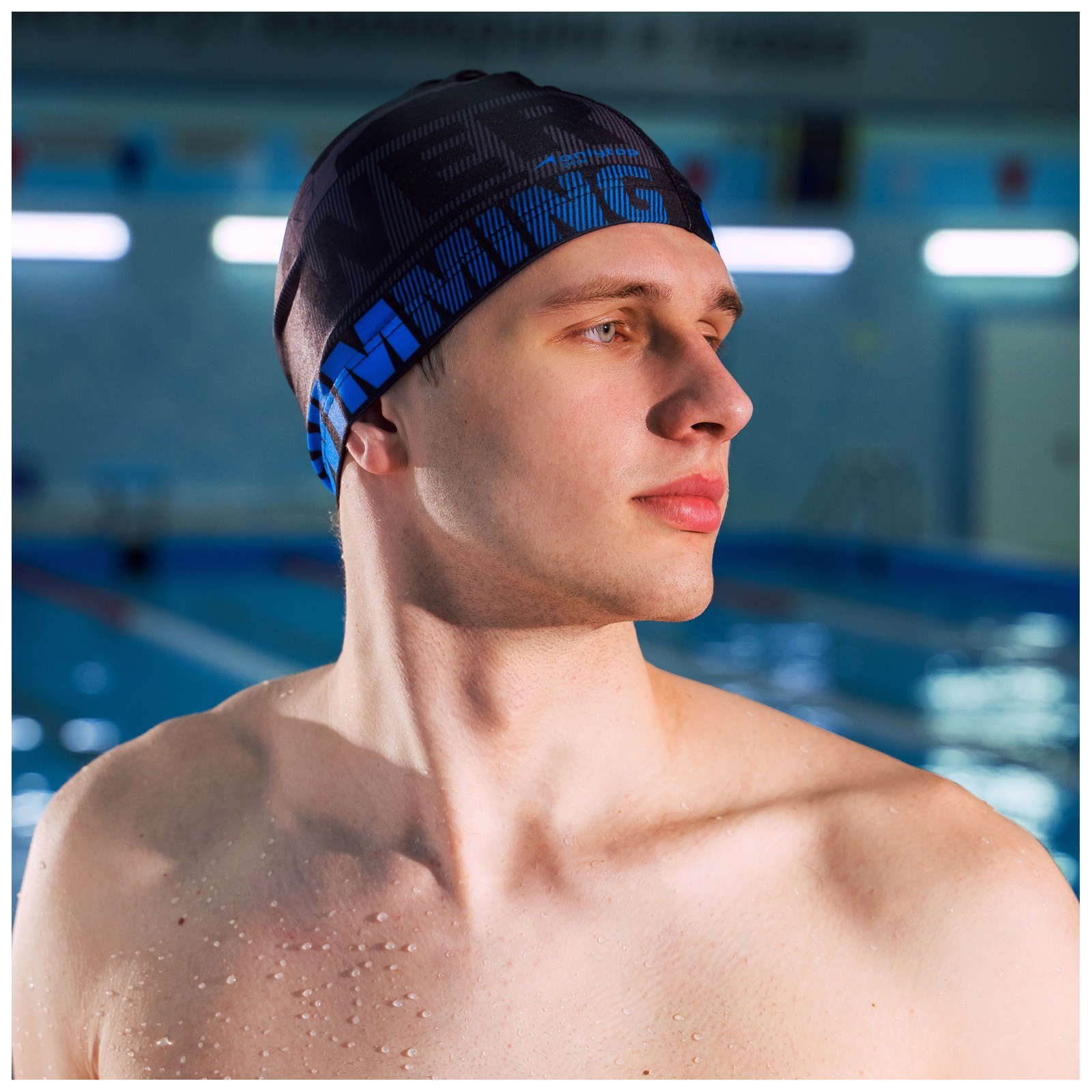 Шапочка для плавания взрослая Power Swimming, тканевая, обхват 54-60 см 3242950