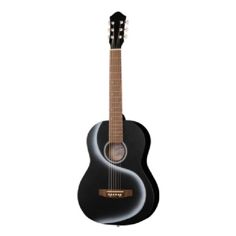 Гитара 6 струнная, M-311-BK черная, менз. 650 мм.,анкер, матовая