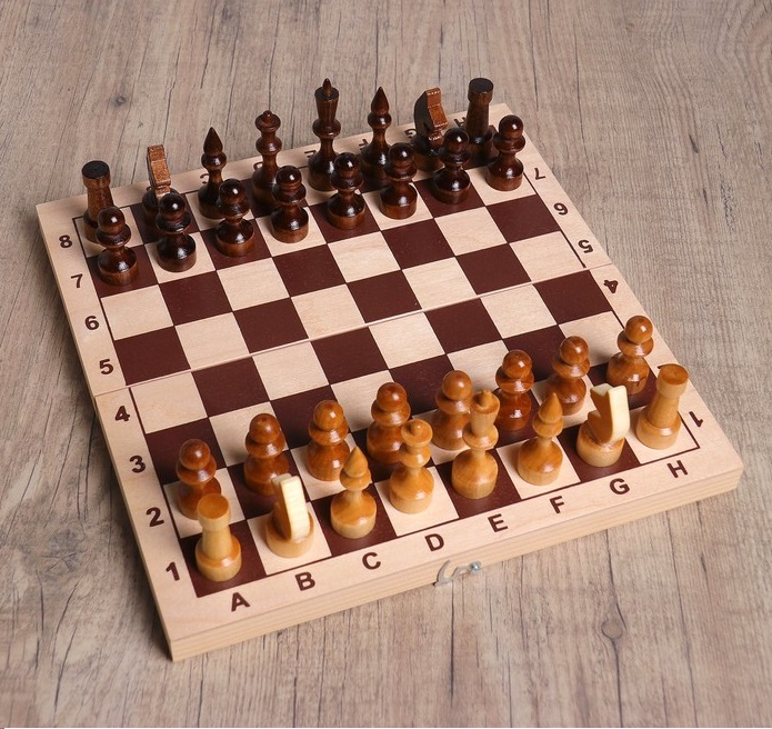 Шахматы "Школьник" (доска дерево 29х29 см) микс 3814984