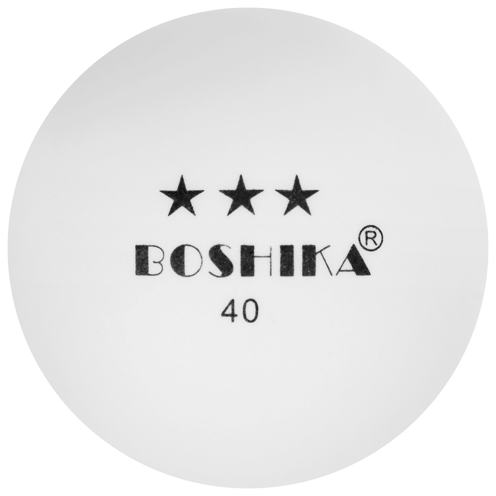 Мяч для настольного тенниса BOSHIKA 3* (набор 6 шт), цвет белый 3544210