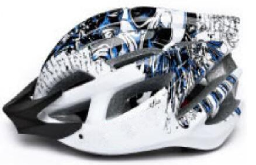 Шлем защитный FSD-HL007 (in-mold) сине-белый