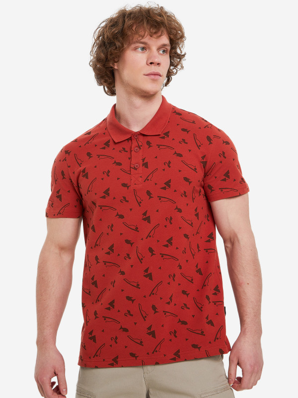 127833-H2 Рубашка-поло мужская, цвет красный