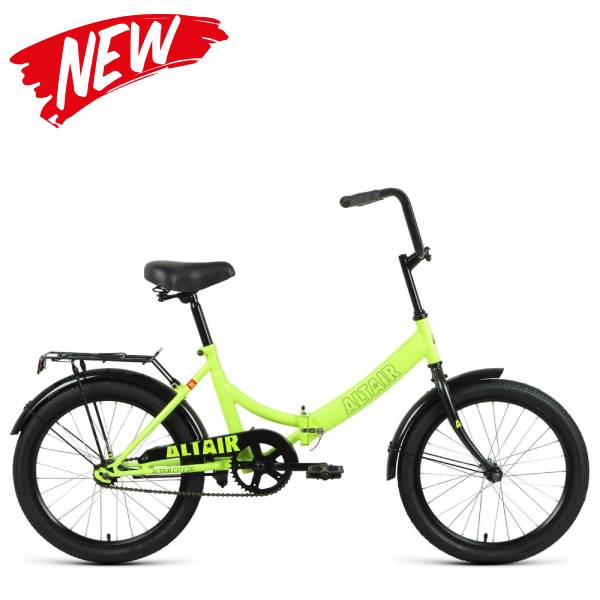 Велосипед 20" ALTAIR City, цвет ярко-зеленый/черный, 7721176